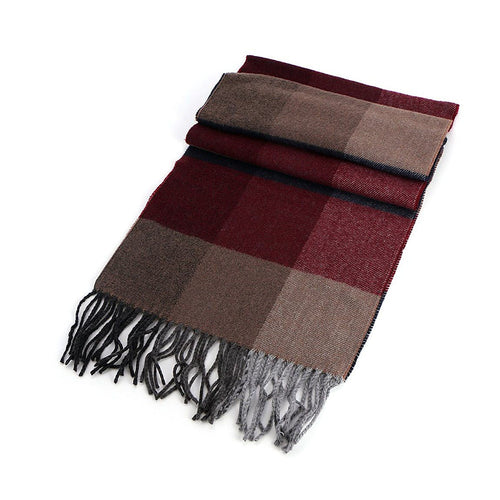 Pastarro Celtic Knitwear Schal, blau/rot/braun kariert Bild 1