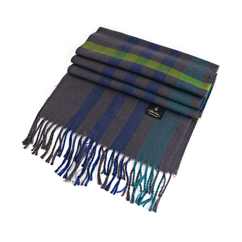 Pastarro Celtic Knitwear Schal, blau/grün kariert Bild 1