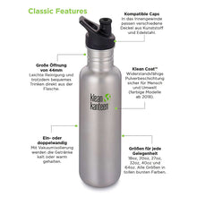 Pastarro Klean Kanteen Flasche "Classic" 532 ml, Sport Cap, Winter Plum Bild 3