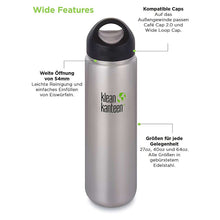 Pastarro Klean Kanteen Flasche Thermo "TK Wide VI" 946 ml, Chug Cap, BS Bild 4