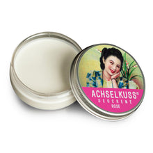 Achselkuss Deocreme rose, offene Dose