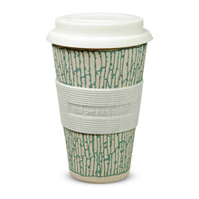 Becher "Coffee to go"  blau gemustert