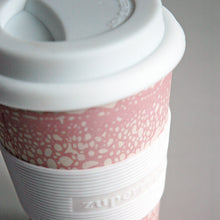 Becher "Coffee to go" pink gemustert