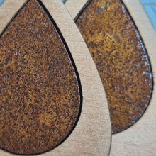 Ohrhänger "Rusty Drop", Ahorn & Rost
