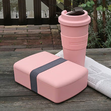 Lunchbox "Time Out Box", rosa mit Kaffeebecher