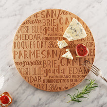 Servierbrett "alles Käse" rund