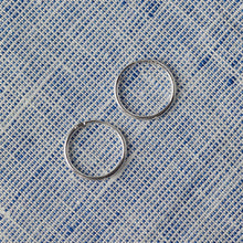 Echte Silbercreolen 17,5 mm Detail