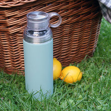 Thermosflasche mit Tasse, sonnengelb mit Picknick