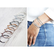 Armband "Echtleder" vergoldet, dunkles steingrau