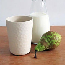 Becher "hammered" bambus, weiß, Milch und Birne
