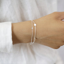 925er Silber Doppelarmband "Via"