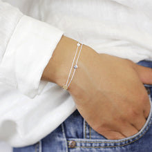925er Silber Doppelarmband "Via"