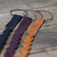 Leder-Schnullerband cognac