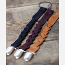 Leder-Schnullerband cognac