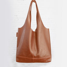 Leder-Shopper cognac