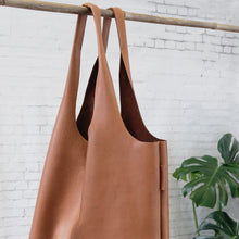 Leder-Shopper cognac