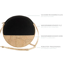 Pastarro UlStO Handtasche "Macra" rund, Filz/Kork, schwarz Bild 7